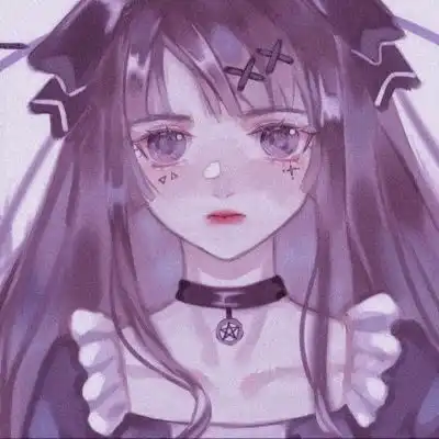 汐颜.动漫女头紫色系列爱意都女生头像我要个性网