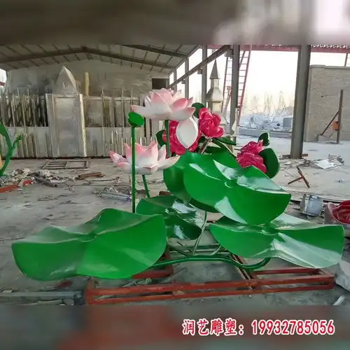 锻铜不锈钢水景荷叶雕塑常德不锈钢荷叶雕塑图片润艺雕塑