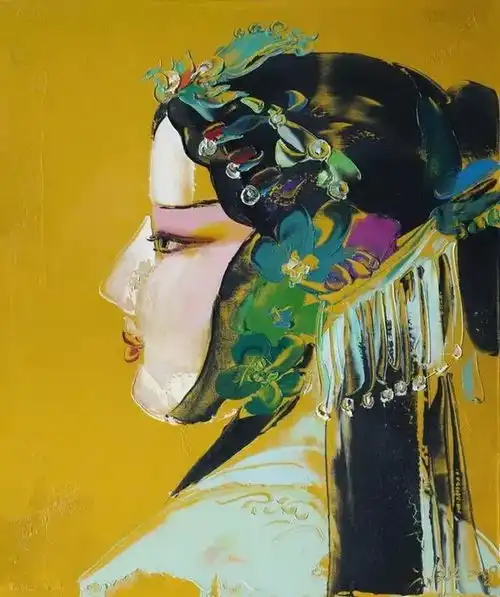 高清油画女意境头像刘文