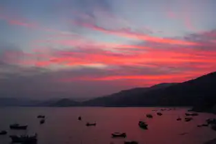 摄情无限霞光山水,浦上牧歌之二