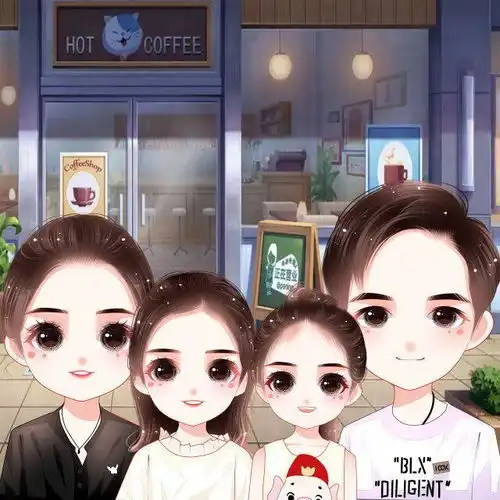 一张张真人q版的真人漫画微信头像,第一次陪女生朋友过生日