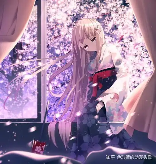 动漫美图欣赏身穿和服,笑容甜美,人见人爱的二次元小姑娘