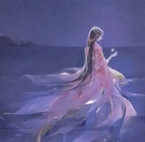 手绘动漫女头爱到深处不纠缠,情到深处是祝福