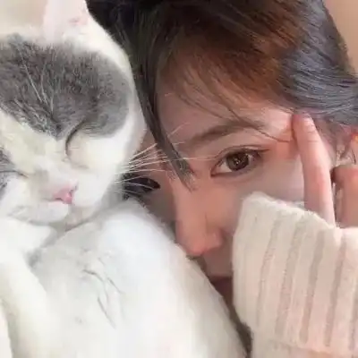 少女与猫头像头像