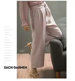 施悦名裤子女春夏2019年新款休闲韩版阔腿裤女宽松淑女雪纺时尚潮流长裤