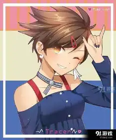 守望先锋女英雄校服插画赏d.va更显清纯可爱
