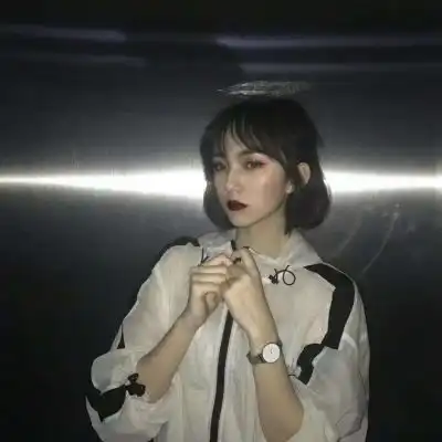 恐怖头像女生冷酷黑色带