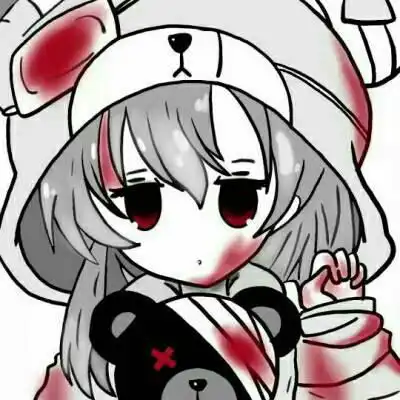 丧系黑化动漫女头带血红色