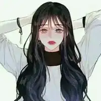 黑色卡通头像卡通动漫霸气黑色女生头像