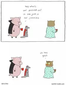 万圣节到了,来看看蠢萌漫画压压惊吧