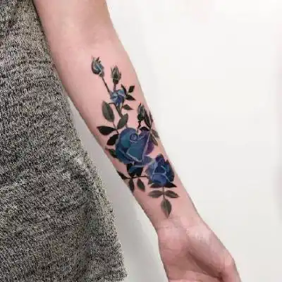 小臂花卉纹身头像,胳膊漂亮的花朵纹身图片