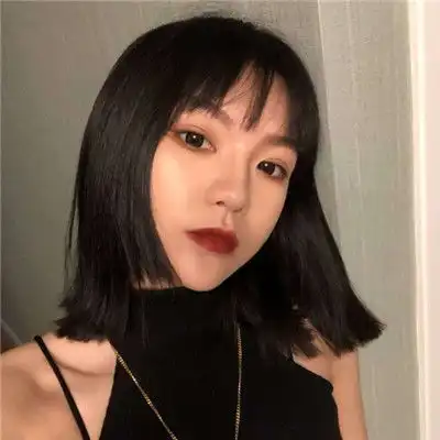 高冷头像女短发背影