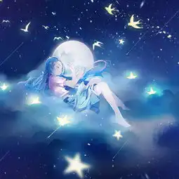 晚安主题插画