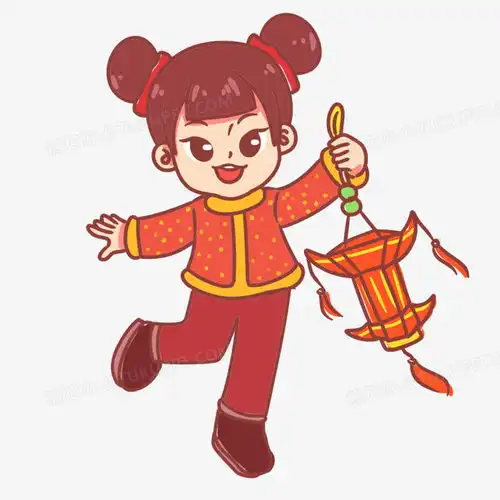 手绘卡通元宵节女孩提花灯png图片素材免费下载元宵节png30003000像素