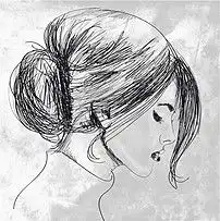 人物图片女头像素描人物