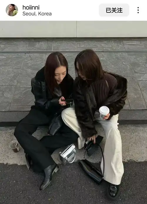 存一些韩女ins风拍照姿势,姐妹合照赞爆朋友圈