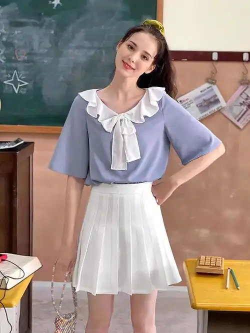 夏天不要再穿白t恤了,这些少女感满满的甜美风穿搭,元气又减龄