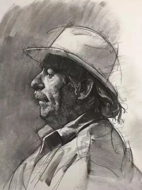 画家素描的秘密,大胆的概括头像风格独一无二