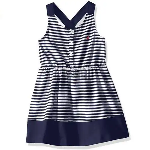nautica诺帝卡女童条纹连衣裙8.14约57元