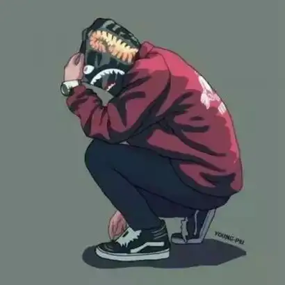 戴帽子卡通头像霸气