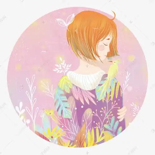 文艺唯美鲜花少女png素材图片免费下载千库网