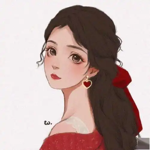 手绘头像女可爱小女孩女