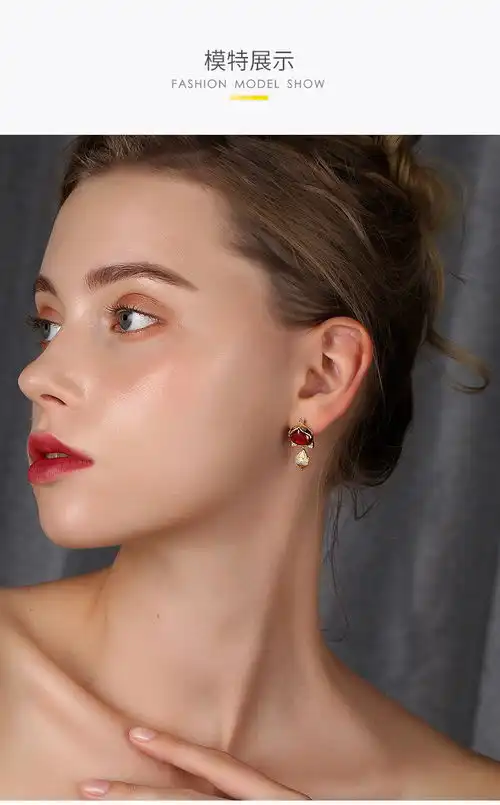 汤河店925银针时尚个性潮狐狸耳环女网红抖音2020年新款潮耳坠a