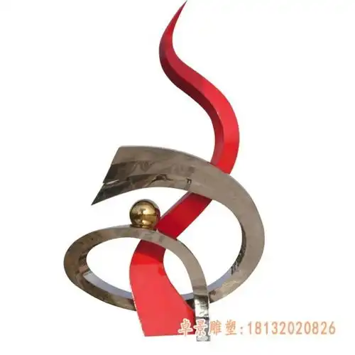 不锈钢创意抽象老鹰雕塑步行街金属创意雕塑加工厂