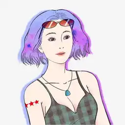 手绘时尚女孩png素材图片素材其他格式下载动漫人物大全