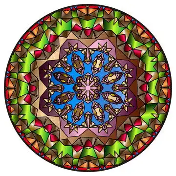 抽象圆形炫彩渐变印花图案