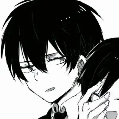 黑白灰色qq情侣头像