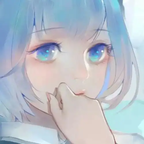 蓝色卡通女生头像大全头