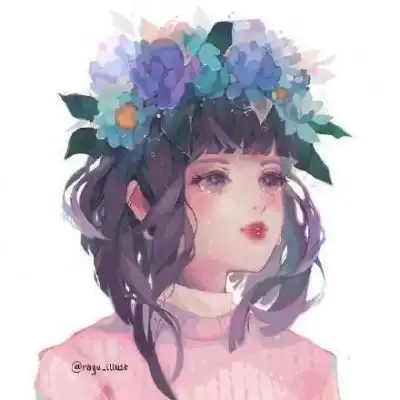 女孩与花,insnayuillust图源网络唯美图片我要个性网