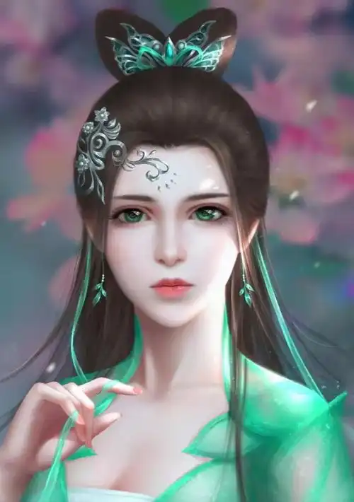 古风美女头像手绘比基尼