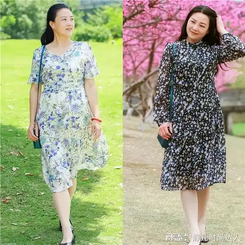 50岁女人穿裙子别太素这样搭配一个比一个美,立马年轻十岁