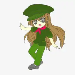 女生绿色头像全绿动漫