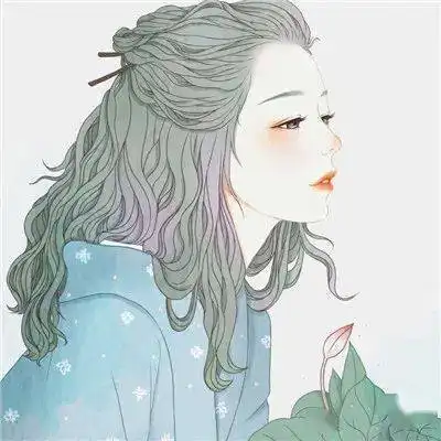 手绘头像女可爱小女孩唯