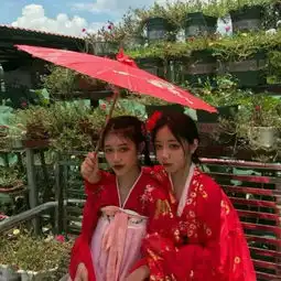美女头像真人版伤感红衣