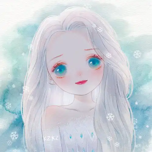 迪士尼公主化身大眼萌妹,日系画风真甜美,最爱红发小美人鱼