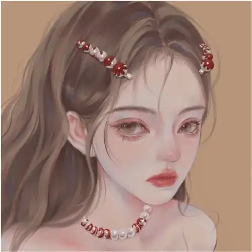 微信头像女绘画图片女头