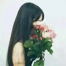 女生手拿花唯美图片头像