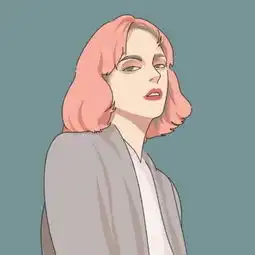 短发女生头像卡通可爱