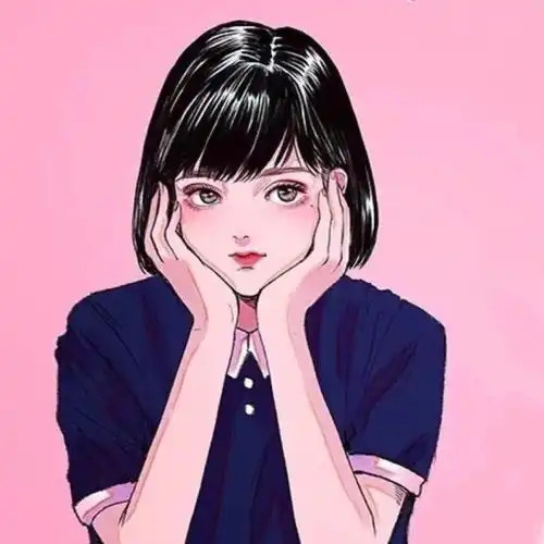 戴帽托腮可爱卡通头像