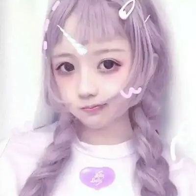 可爱真人扎两个辫子的女生头像