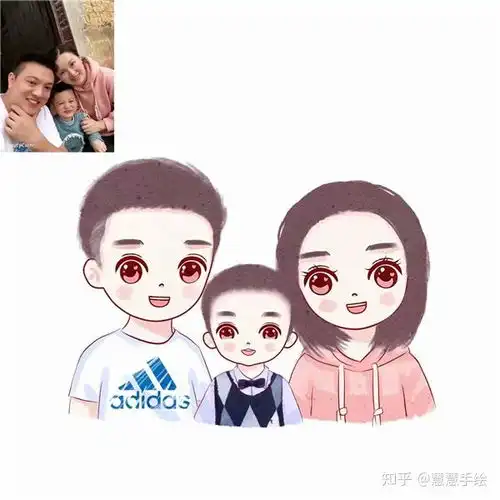 手绘头像女可爱小女孩卡
