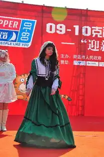 动漫美女亮相奥帆中心笑容甜美被争合影