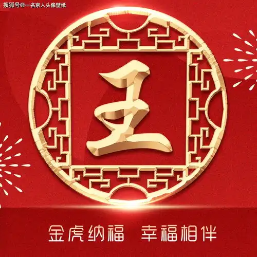 红金质感姓氏头像,3d纯金打造,22张值得你换上