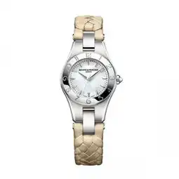 名士baumemercier2013春夏linea系列限量版米色带腕表名士时装表腕表vogue时尚网