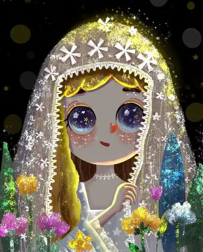 插画头像丨一定要站在你所热爱的世界里闪闪发光