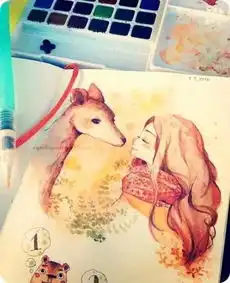 太喜欢这种温暖的调调手绘